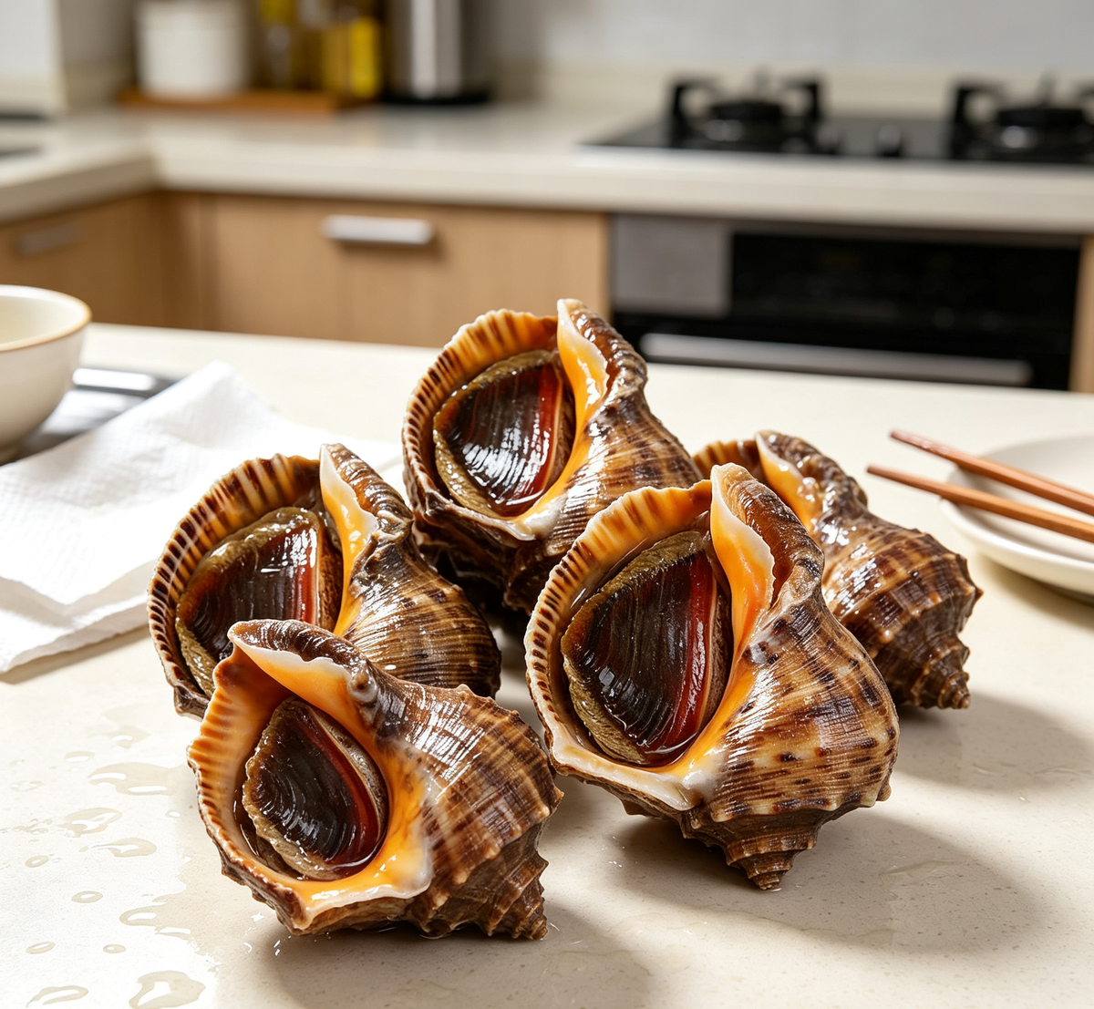 Steamed Sea Snails